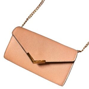 Tan & Gold Crossbody Wallet/Purse